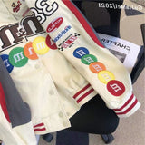 Varsity Jacket Vintage Spring and Autumn Coat Loose Baseball Uniform Jacket