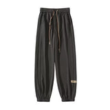 Men Sweatpants Men's Spring Waffle Sweatpants Loose Casual