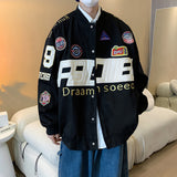 Varsity Jacket Vintage Retro Motorcycle Clothing Coat Autumn and Winter Loose Couple Baseball Uniform