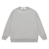 Men Fleece Lined Hoodie round Neck Sweater Men's Loose Sweatshirt Casual Top