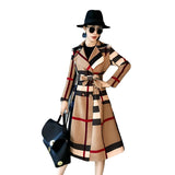 Women Coat Autumn and Winter Women's Lapel Slim-Fit Long