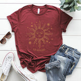 Sun and Moon Celestial Tshirt 90s Graphic Crewneck Vintage