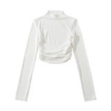 Women T-Shirt Bottoming Shirt Women's Tight Top T-shirt