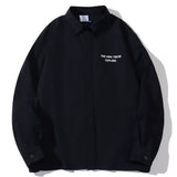 Men Long Sleeved T Shirt Letter Printed Long Sleeve Shirt Men's Spring and Autumn Leisure Loose Outer Shirt