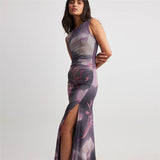 Women Dresses Autumn and Winter Women's Fashion round Neck Sleeveless Sexy Dress