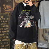 Men Hoodie Sweater Men's Loose Printed Casual Korean Style Autumn Crew Neck Long Sleeve