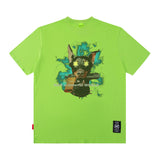 Men T Shirt Vintage Printed Spring and Summer Loose Short Sleeve T-shirt for Men and Women