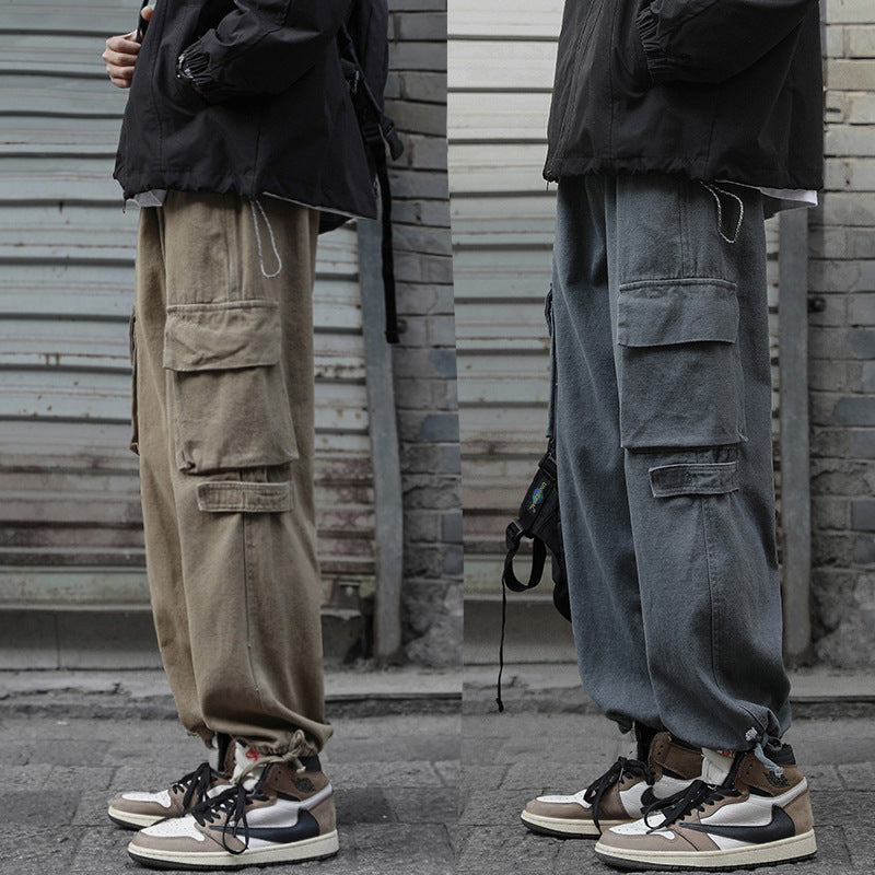 Men Sweatpants Fashion Brand Loose Tappered Fried Street Casual Trousers