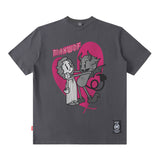 Men T Shirt American Street Short-Sleeved T-shirt Men's Loose