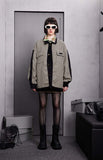 Unisex Jacket Fall Contrast Color Check Stitching Jacket