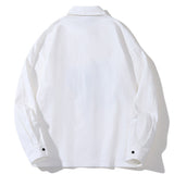 Men Long Sleeved T Shirt Printed Long Sleeve Shirt Men's High Street Casual Loose Shirt Spring and Autumn