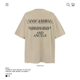 American vintage street T-shirt pure cotton men's and women's summer loose half-sleeves