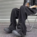 Men Sweatpants Summer Thin Ice Silk Straight Casual Trousers Ruan Handsome