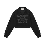 Women Hoodie Short Sweaters Women's Clothing Fall Loose Long Sleeve Jacket