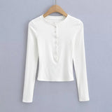 Women T-Shirt Tight Long-Sleeved Top Women's Spring Slimming T-shirt