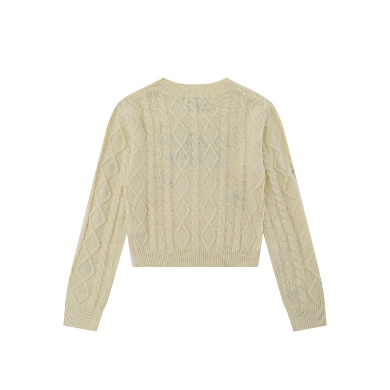 Women Sweater Short Knitwear for Women Autumn Crew Neck