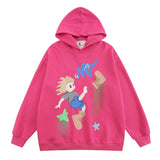 Men Hoodie Printed Hooded Loose Sweater Men's Spring and Autumn Loose Casual