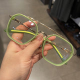 CHH Chrome Hearts Glasses Pure Titanium Large Frame Toad Mirror Myopia Glasses Frame