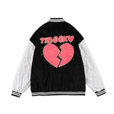 Varsity Jacket Vintage Men's Autumn and Winter Avocado Green Baseball Jacket