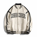 Varsity Jacket Vintage Baseball Uniform Men's and Women's Embroidered Couple Baggy Coat