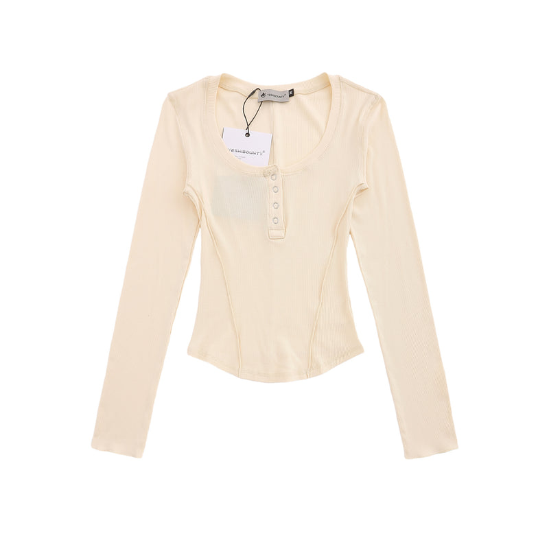 Women Long Sleeve T-Shirt Long Sleeve T-shirt Women's Spring and Autumn Leisure Cotton