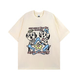 Men T Shirt Puff Print Short Sleeve T-shirt Men and Women Hip Hop Loose
