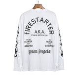 Palm Angle Sweatshirt Palm Angels Flame Long Sleeve T-shirt Men and Women Loose
