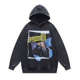 Unisex Vintage Hoodie Cotton Hooded Sweater Print