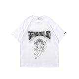 Men T Shirt Camouflage Print Distressed Short Sleeve T-shirt Male and Female Trendy Brand Couple