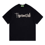 Men T Shirt Printed Short-Sleeved T-shirt Men and Women Couple Loose Retro Distressed