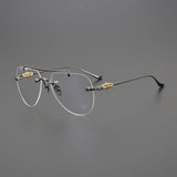 CHH Chrome Hearts Glasses Versatile Frameless Double Beam Ultra Light Toad Myopia Glasses Frame