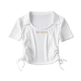 Women T-Shirt T-shirt Short Design Versatile Top for Women