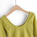 Women T-Shirt Knitwear All-Matching Sexy Short-Sleeved T-shirt Bottoming Shirt