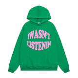 Men Hoodie Letter Print Pullover Hooded Sweater Men's Long Sleeve Loose Top Hoodie Spring and Autumn