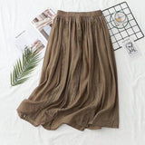 Women Skirt Stitching Skirt Elastic Waist
