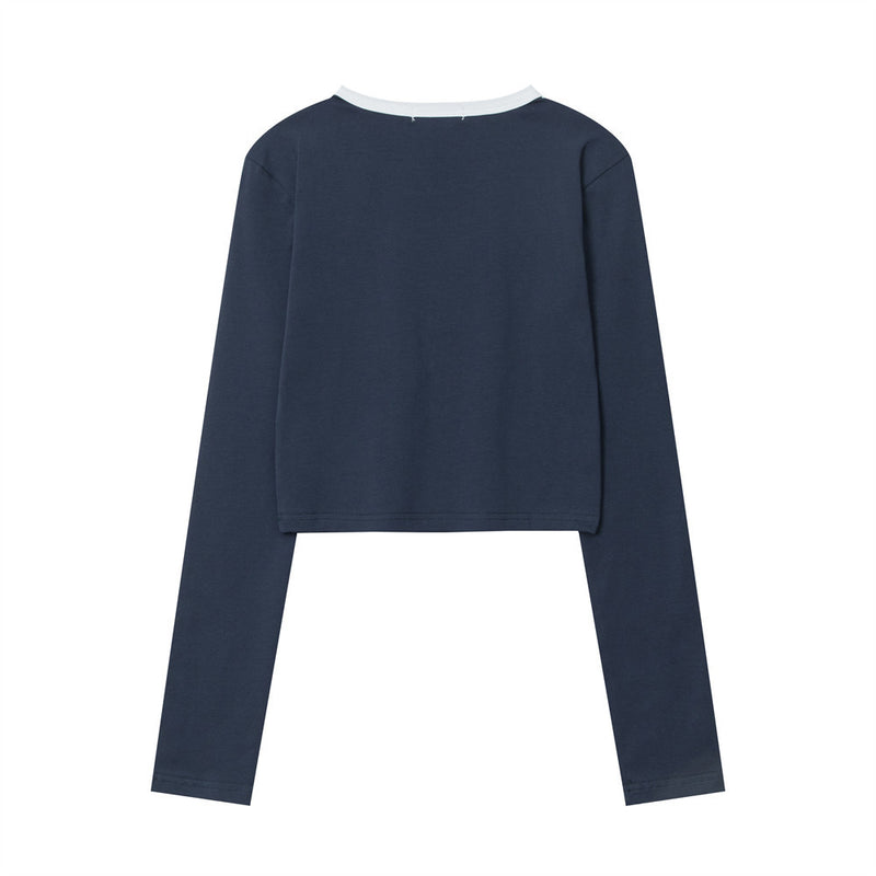 Women Long Sleeve T-Shirt Printed Short-Sleeved T-shirt Women's Spring and Autumn Casual