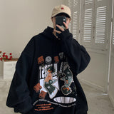 Men Hoodie Cartoon Hooded Sweatshirt Men Spring Autumn West Coast Fashion Brand Coat
