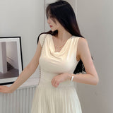 Women Long Sleeve Shirt Vest Women's Sleeveless Blouse Slim Fit Slimming Casual