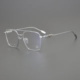 CHH Chrome Hearts Glasses Double Beam Ultra Light Titanium Frame Myopia Glasses Frame
