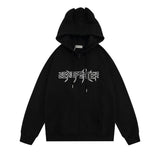 Men Hoodie Devil Horn Hoodie Coat Skeleton Printed Hood Coat Autumn and Winter