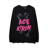 Men Long Sleeve Shirt Letter Embroidered Long Sleeve Bottoming T-shirt Men's and Women's Tops