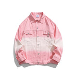 Unisex Jacket Autumn Washed Gradient Denim Women's Wear