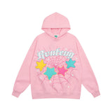 Men Hoodie Spider Web XINGX Printed Hooded Loose Sweater