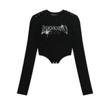 Women Long Sleeve T-Shirt Women's Slim Print Short