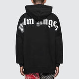 Palm Angle Hoodie Palm Angels Back Letter Logo Velvet Padded Hooded Sweatshirt