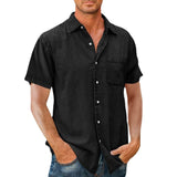 Men Shirt Fashion Loose-Fitting Long Sleeves Lapel Shirt Coat