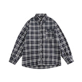 Unisex Jacket Autumn Classic Plaid Long Shirt