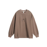 Unisex Hoodie Retro University Style Casual round-Neck Pullover Men and Women