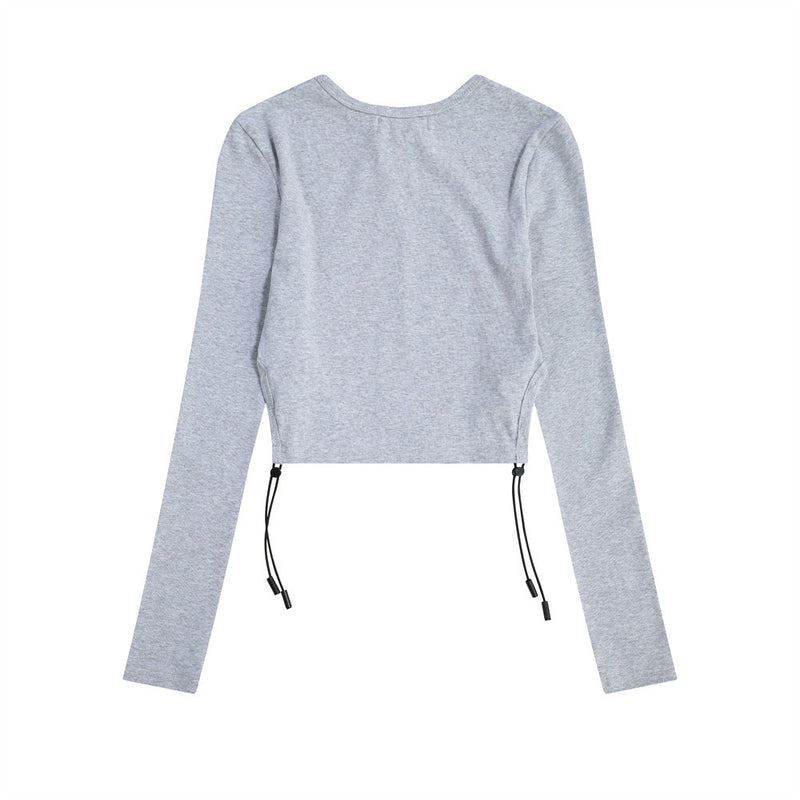 Women Long Sleeve T-shirt Short-Sleeved T-shirt Women's Spring and Autumn Printed Casual round Neck