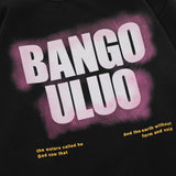 Men Hoodie Letter Print Sweatshirt Boys round Neck Pullover Long Sleeve Loose Top